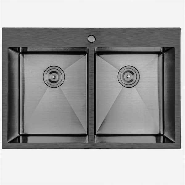 AKDY All-in-One Gunmetal Matte Black Finish Stainless Steel 33 in