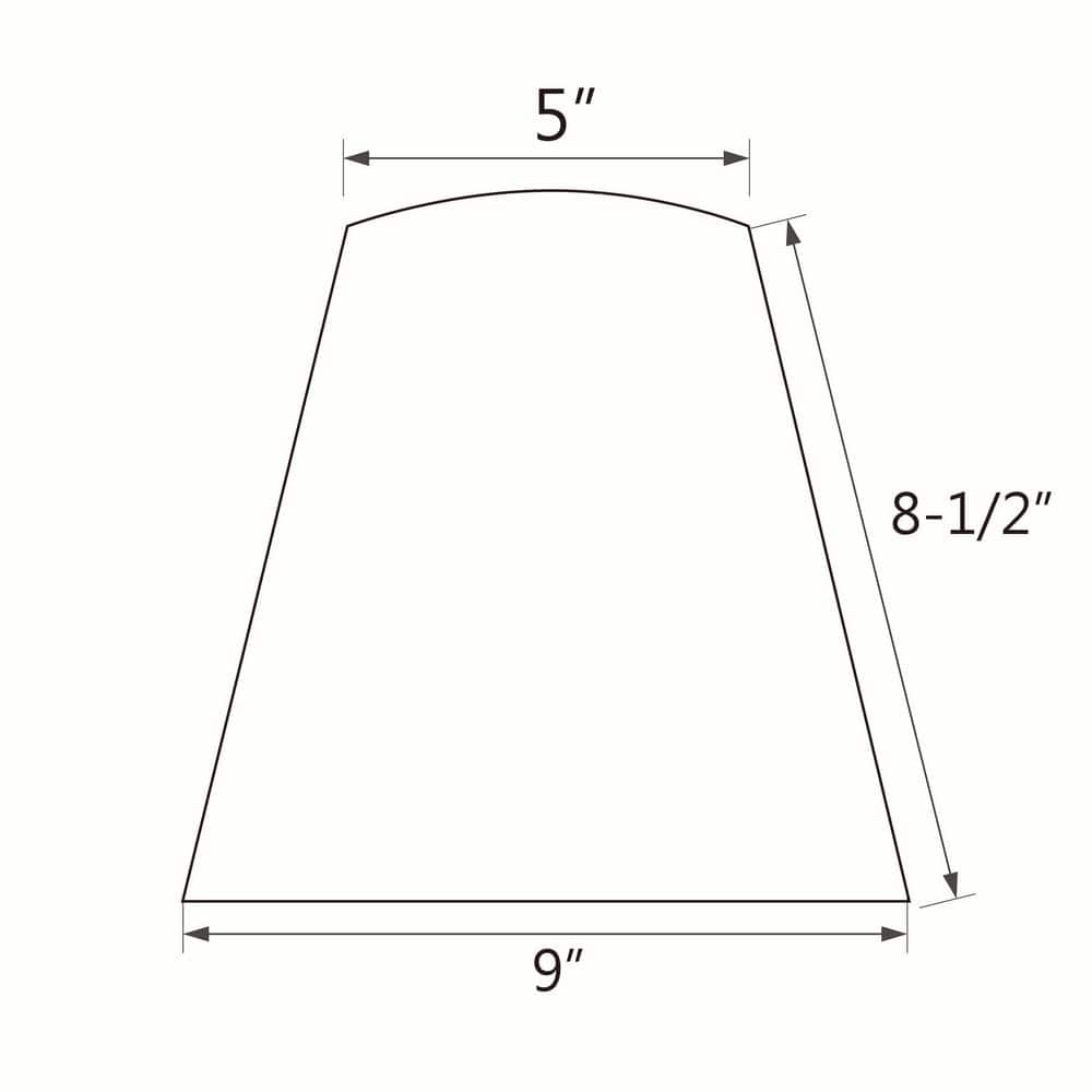 Off-White Pleated Fabric Empire Lamp Shade, 9''