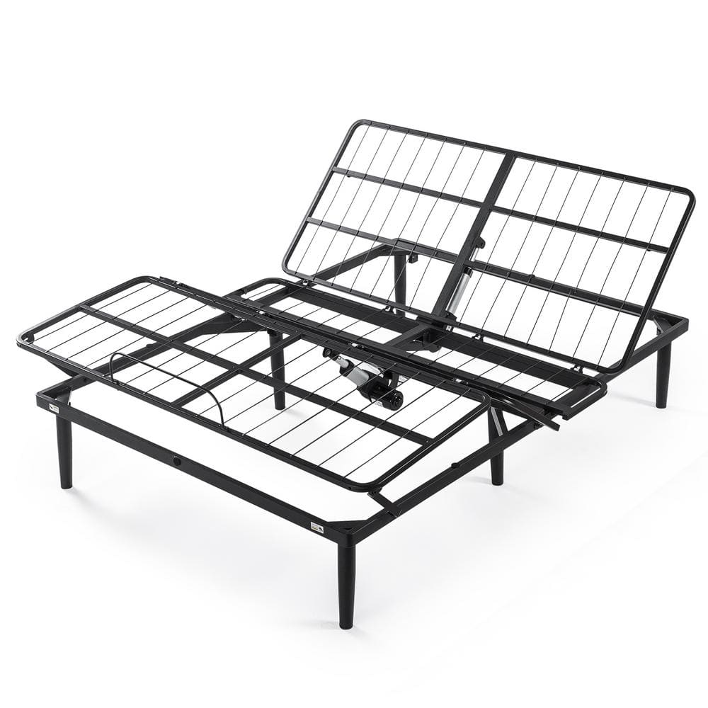 Zinus Jared Black Metal Full Adjustable Bed HD-ADB-14F - The Home Depot