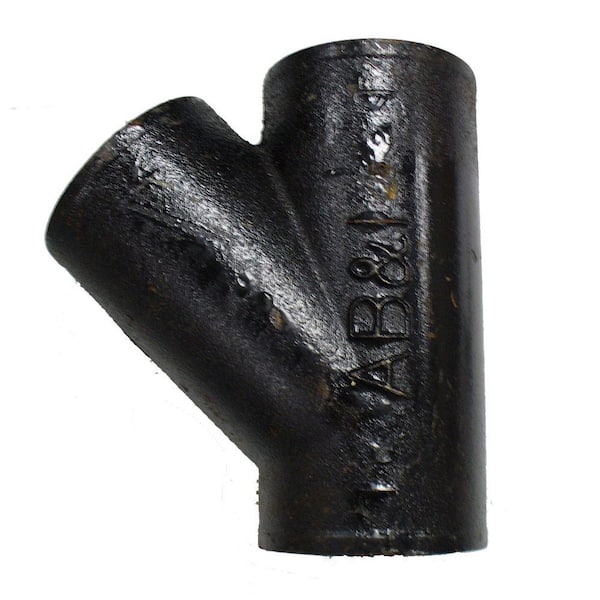 AB and I Foundry 4 in. x 4 in. x 4 in. Cast Iron 45-Degree Wye