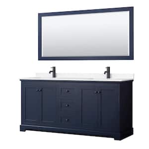 Hampton 60 in. Navy Blue Double Vanity Base Hampton 60 in. Navy Blue Double Vanity Base
