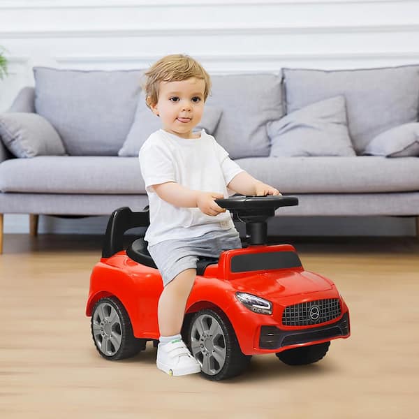 Costway Foot-To-Floor Kids Ride-On Push Car Toddler Sliding Car W/ Horn And 