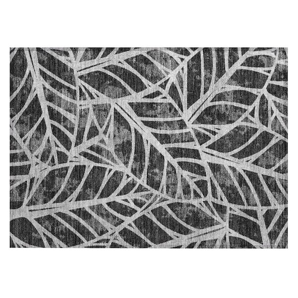Chantille Machine Washable Indoor/Outdoor Abstract ACN2866 Black 2 ft. x 3 ft. Accent Rug