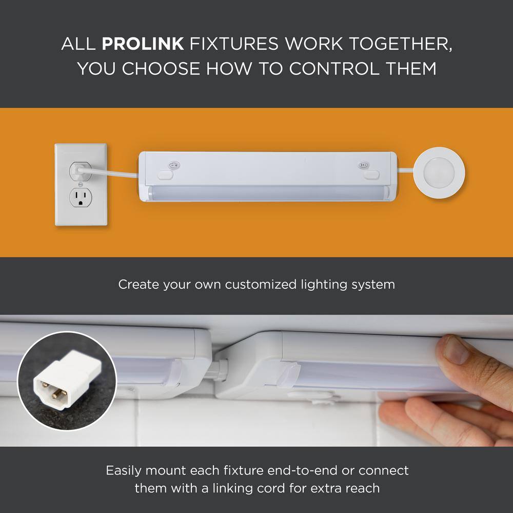 ProLink Adjustable White LED Under Cabinet Puck Lights (3-Pack)