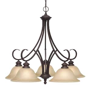 Lancaster Collection 5-Light Rubbed Bronze Chandelier