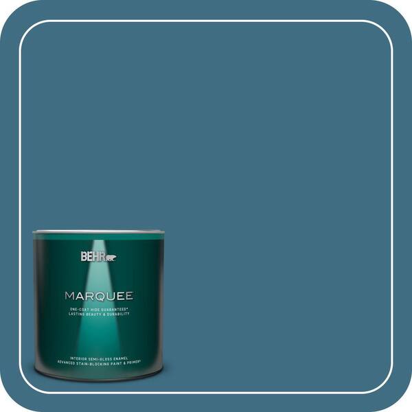 BEHR MARQUEE 1 qt. #560D-6 Seven Seas Semi-Gloss Enamel Interior Paint & Primer