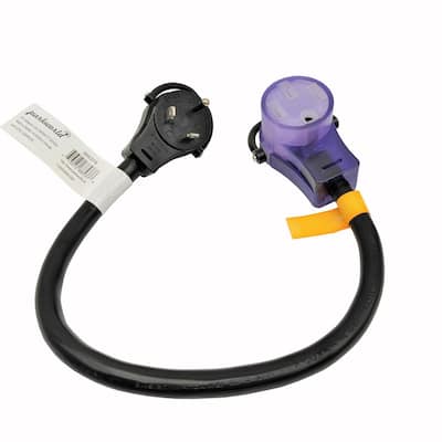 2 ft. 10/3 3-Wire EV Charging Adapter RV 30 Amp 125-Volt NEMA