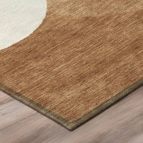Chantille Machine Washable Indoor/Outdoor Abstract ACN3010 Paprika 5 ft. x 7 ft. 6 in. Area Rug