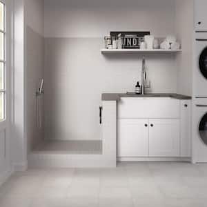 ANTHEM WHITE 12.28 in x 12.28 in (8.0MM) MAT/SATIN Ceramic Floor & Wall Tile (Covers 20.96 Sq. FT./20 pieces per case)