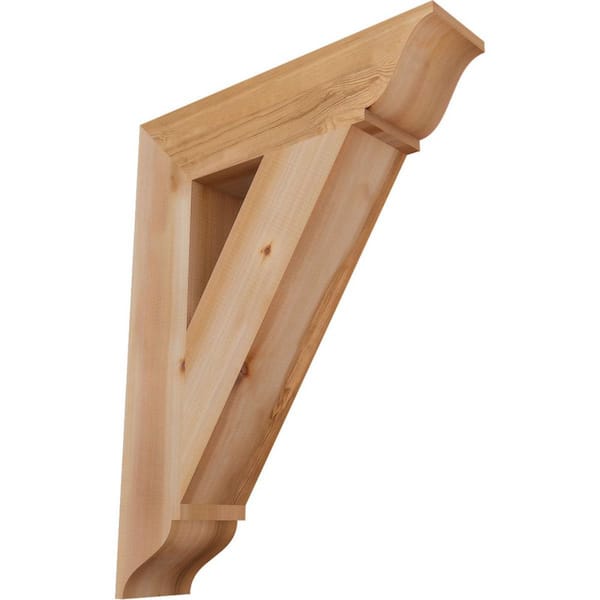 Ekena Millwork 5.5 in. x 34 in. x 26 in. Western Red Cedar Traditional Smooth Bracket