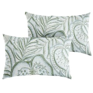 Sunbrella Sensibility Spring Rectangle Indoor/Outdoor Lumbar Pillow (2-Pack)