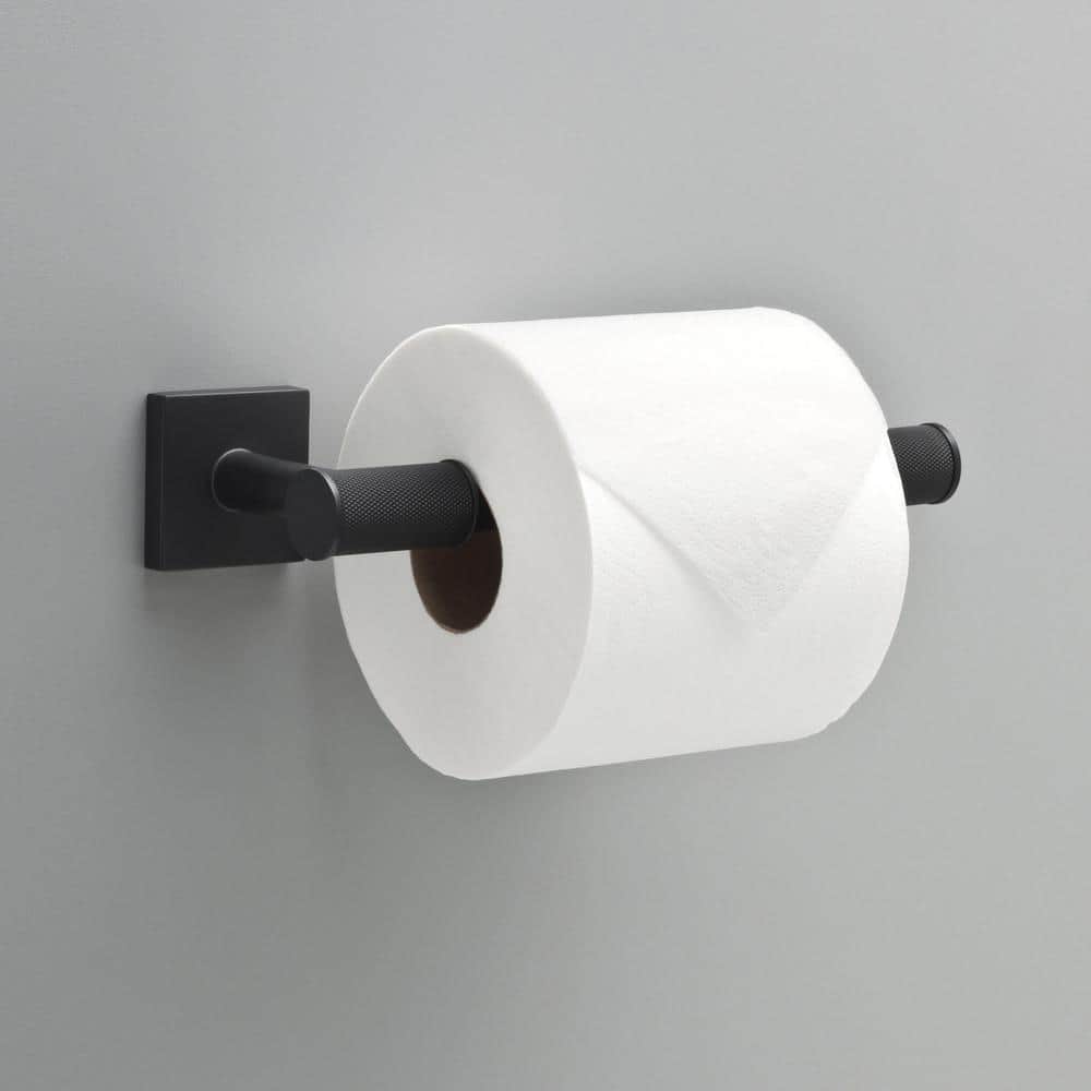 Matte Black Square Wall Mounted Toilet Paper Holder