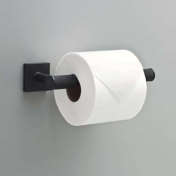 Black Pivot Top Toilet Roll Holder