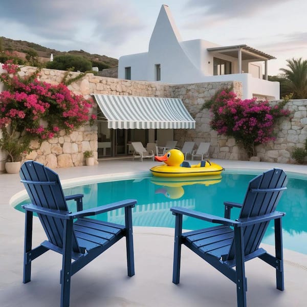 Upland All Weather HDPE Stackable Adirondack Chair, Space-Saving
