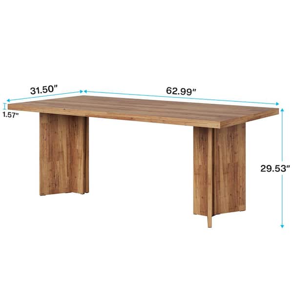 BYBLIGHT Farmhouse Brown Engineered Wood 63 in. Pedestal BYBLIGHT Farmhouse Brown Engineered Wood 63 in. Pedestal