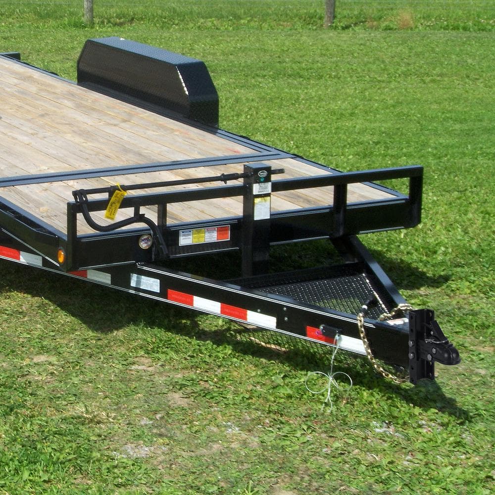Heavy-Duty Black Adjustable Trailer Coupler with Channel Bracket