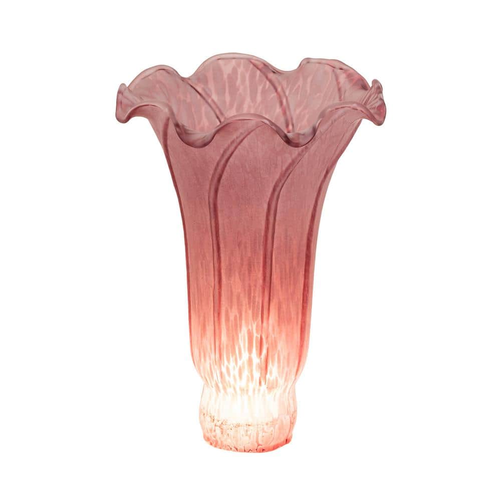 Lavender Pond Lily 6'' Cranberry Red Glass Candelabra Shade
