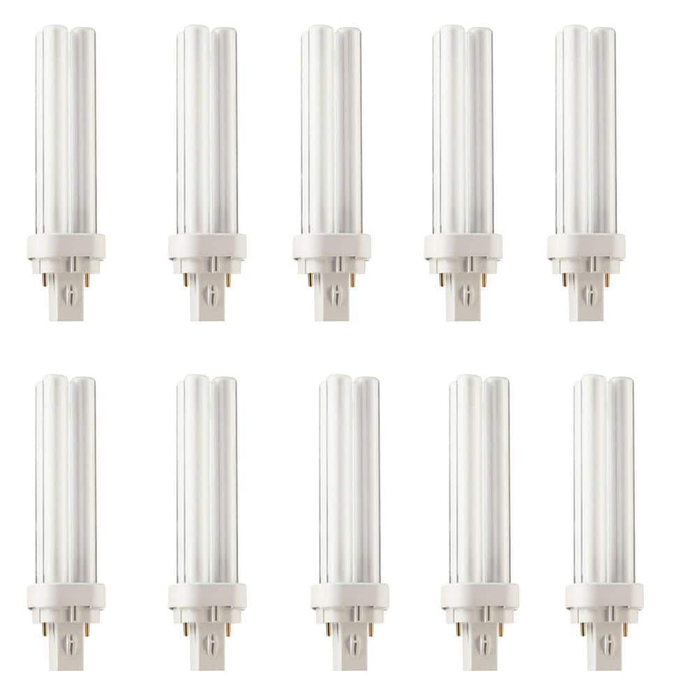 Philips 26-Watt G24d-3 CFLni 2-Pin Light Bulb Neutral (3500K) (10-Pack ...