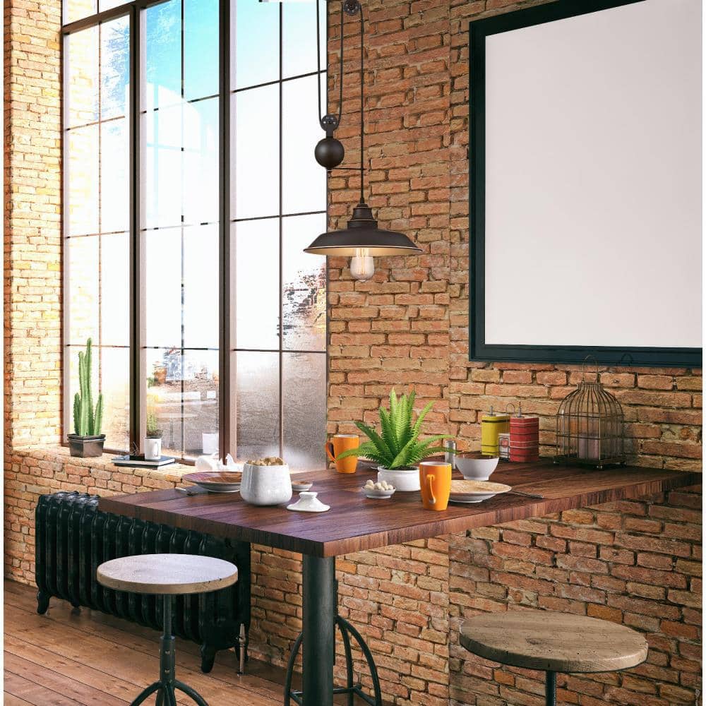 Oil Rubbed Bronze Mini Pulley Pendant Light