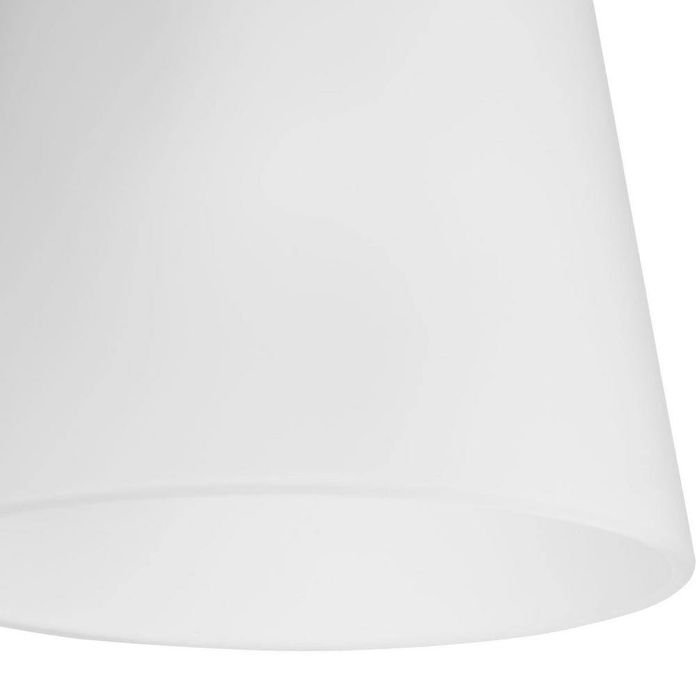 Brushed Nickel 1-Light Vanity with Etched Glass Shade