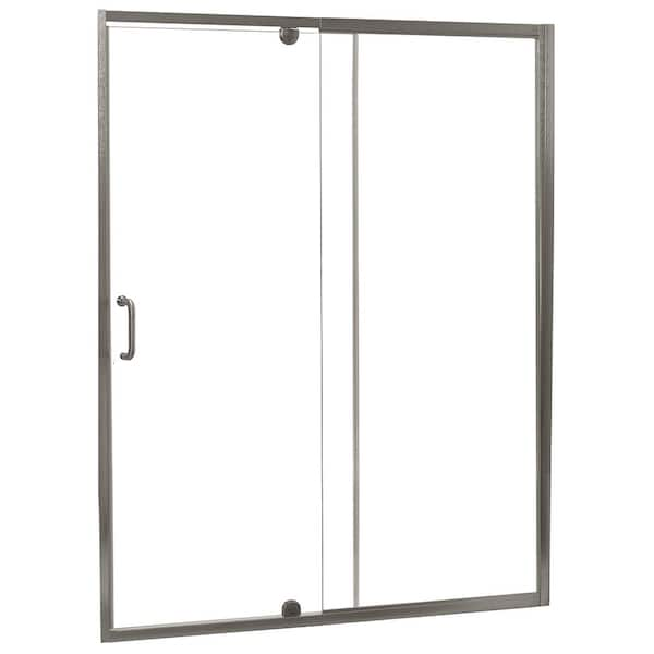 Fgi CVDP6069-CL-BN Shower Door, Brush Nickel, Pivot, 69 in