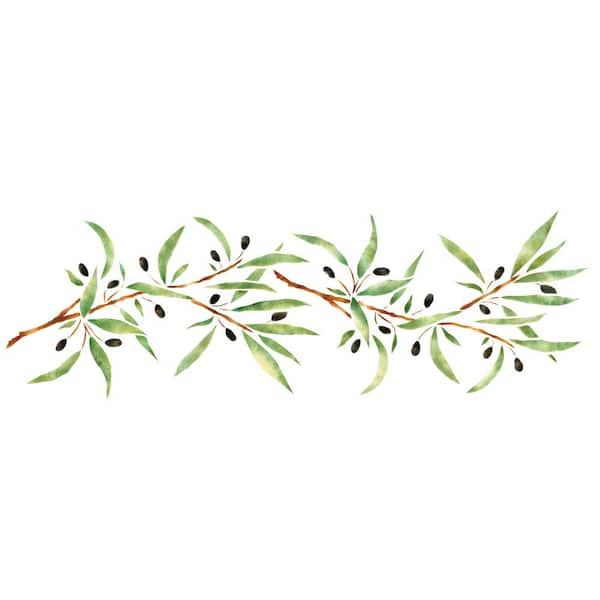 Large Wall Stencil Clematis Branch Reusable Stencils for 