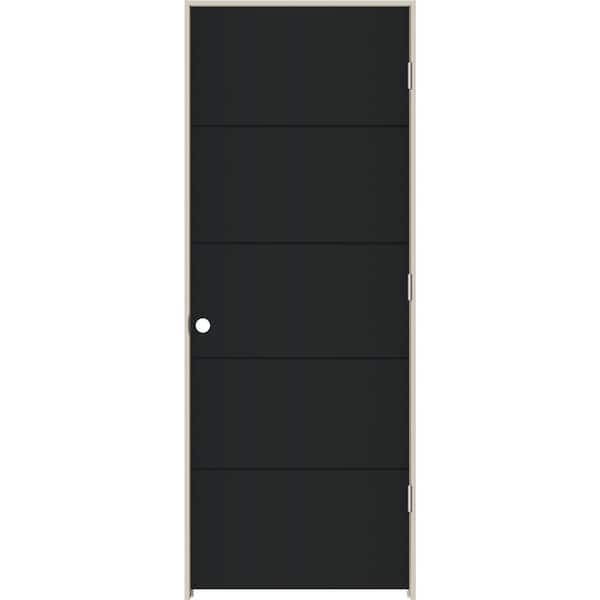 JELD-WEN 30 in. x 80 in. Left-Hand Solid Core Onyx Composite Single Prehung Interior Door