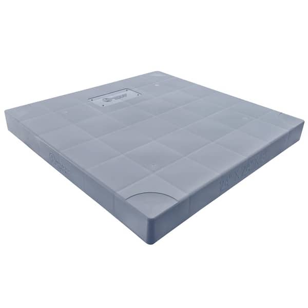24 in. x 24 in x 3 in. Plastic Central Air Conditioner Condenser Pad Gray