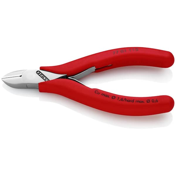 KNIPEX 4-3/4 in. Electronics Diagonal Cutters with Carbide Metal Cutting  Edges and ESD Handles 77 32 120 H ESD - The Home Depot