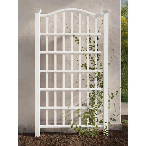 54"L x 96"H Grande Vinyl Trellis, White, VA68200