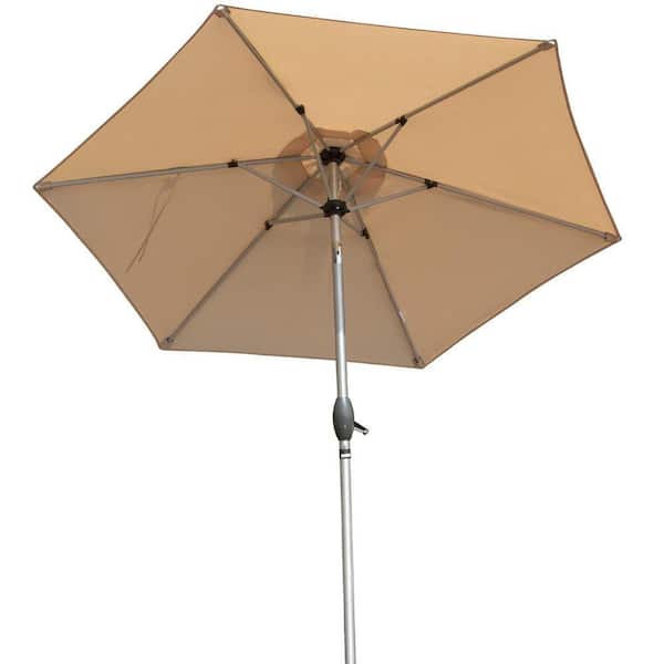 7.5 patio umbrella brown Sunnyglade 7.5' Outdoor Table Umbrella Tilt Crank Tan With any sunny day comes the potential for overheating Spaco 7.5 Feet Solar Powered