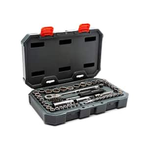 1/4 in. and 3/8 in. Drive 6 and 12-Point Standard SAE/Metric Mechanics Tool Set with Case (50-Piece)