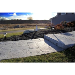 Patio-on-a-Pallet 12in. x 24in. and 24in. x 24in. Concrete Gray Basketweave Yorkstone Paver (18 Pieces/48 Sq Ft.)