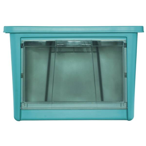 Rubbermaid 22.0 in. L x 17.5 in. W x 15.1 in. H Large Access Organizer in Turquoise