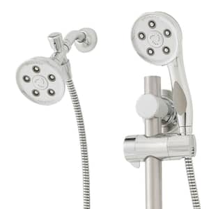 3-spray 3.75 in. Dual Shower Head and Handheld Shower Head in Polished Chrome