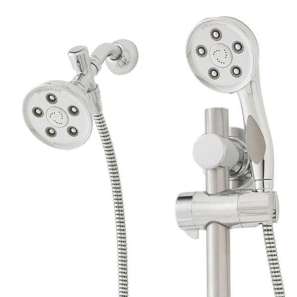 Speakman 3-spray 3.75 in. Dual Shower Head and Handheld Shower Head in Polished Chrome