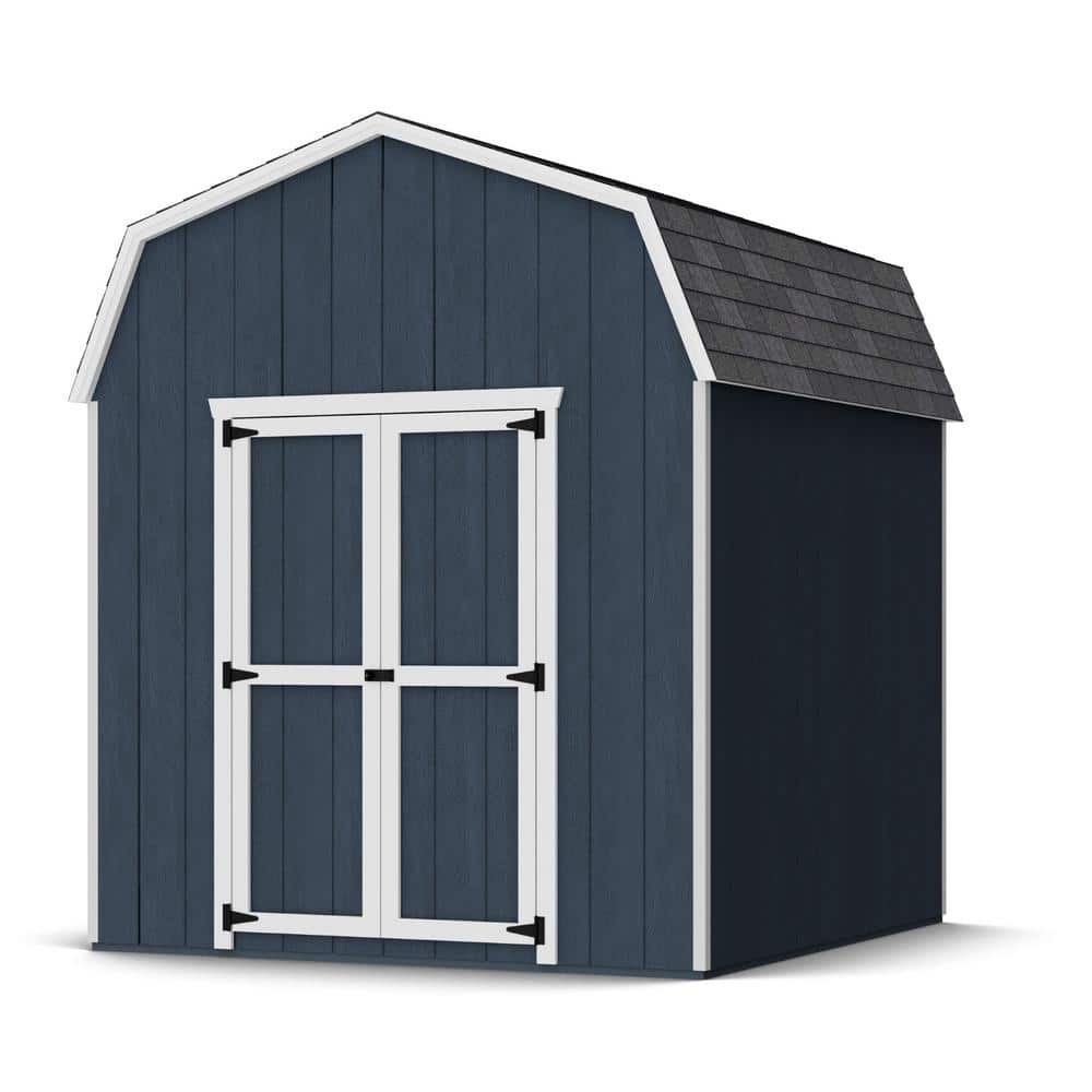 Value Gambrel 8 ft. x 8 ft. Outdoor Wood Storage Shed Precut Kit with 6 ft. Sidewalls and Floor (64 sq. ft.) price history on PriceWatchPro