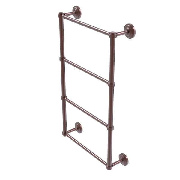 Que New Collection 24 in. Wall Mounted Guest Towel Holder in Satin Brass