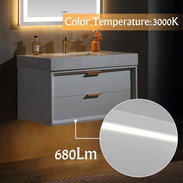 Xspracer Moray 36 in. W x 21 in. D x 21 in. H Floating Single Sink