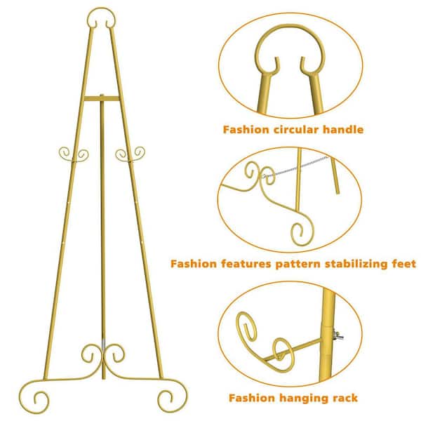 Adjustable Series Gold Metal Easel Stand for Sign Display with