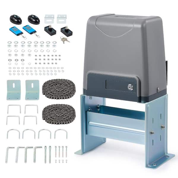 550-Watt Sliding Automatic Gate Opener for 3300 lbs. 40 ft. Doors with 2 Remote Controls 2 Infrared Sensors