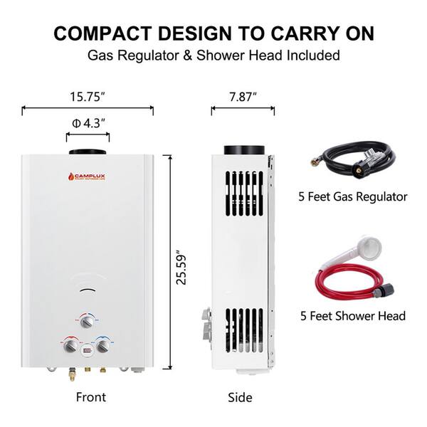 CAMPLUX ENJOY OUTDOOR LIFE Camplux 16L 4.22 GPM Outdoor Liquid Propane  Portable Gas Tankless Water Heater BW422LP-N1 - The Home Depot