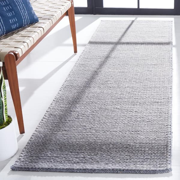 Natura Steel 2 ft. x 8 ft. Solid Runner Rug