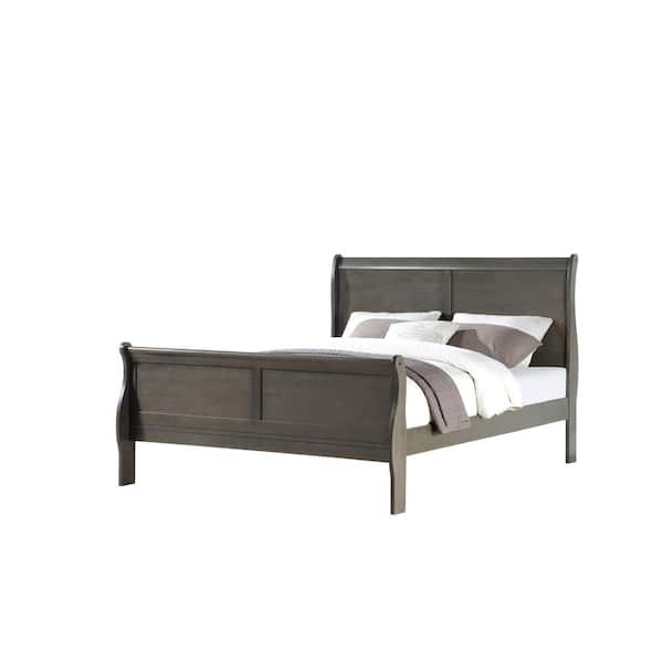 Acme Furniture Louis Philippe Dark Gray Eastern King Bed 26787EK - The Home  Depot