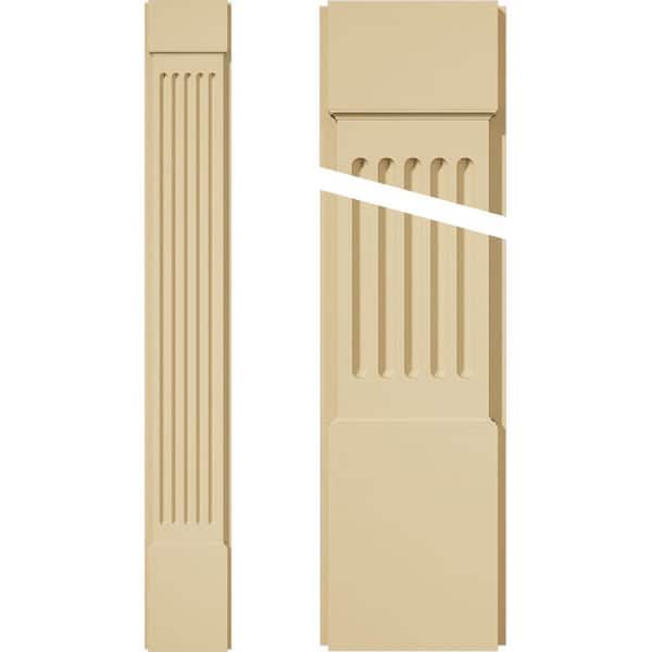 Ekena Millwork 2 in. D x 8 in. W x 60 in. L Primed Polyurethane Pilaster 1- Pack