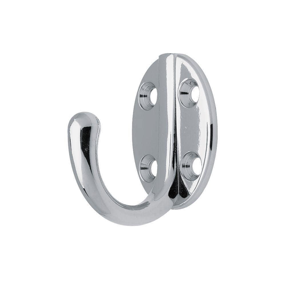 Liberty 1-15/16 in. Chrome Single Wall Hook with Oval Base B46116Z-CHR ...