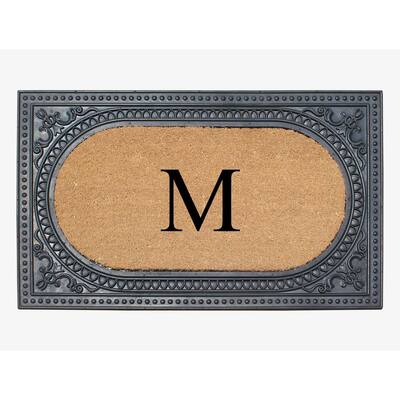 A1 Home Collections A1HC Beige 18 in. x 30 in. Natural Coir Heavy Duty PVC  Backing Outdoor Monogrammed Q Door Mat 200021BR_18X30Q - The Home Depot