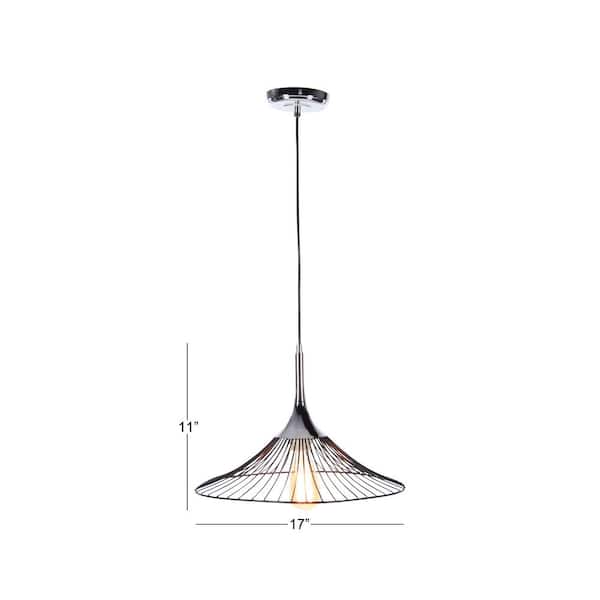 Industrial Brushed Silver Iron Light Pendant
