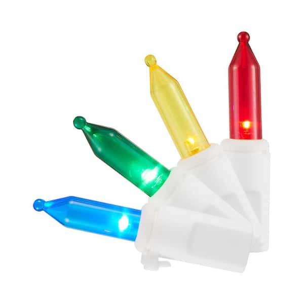 Home Accents Holiday 29.5 ft. 100-Light LED Mini Multi Color String Light with White Wire