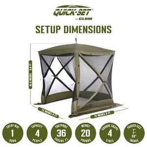 4 Side Traveler Screen Shelter in Green/Black